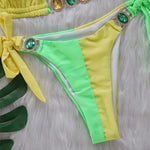 8 Colors Diamond Rhinestones Splicing Bikini Women Swimwear Female Swimsuit Two-Pieces Bikini Set Bather Bathing Suit Swim V5132