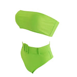 2026 Sexy Bikini Bandeau Women Swimwear Swimsuit Push Up Solid High Waist Bikinis Set Bathing Suit Bikini Female Waistband Decor