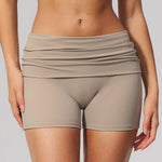 Summer Fold Over Waist Fitness Shorts Women Workout Shorts Yoga Shorts Lift Butt Fitness Shorts Women Running Push Up Gym Shorts
