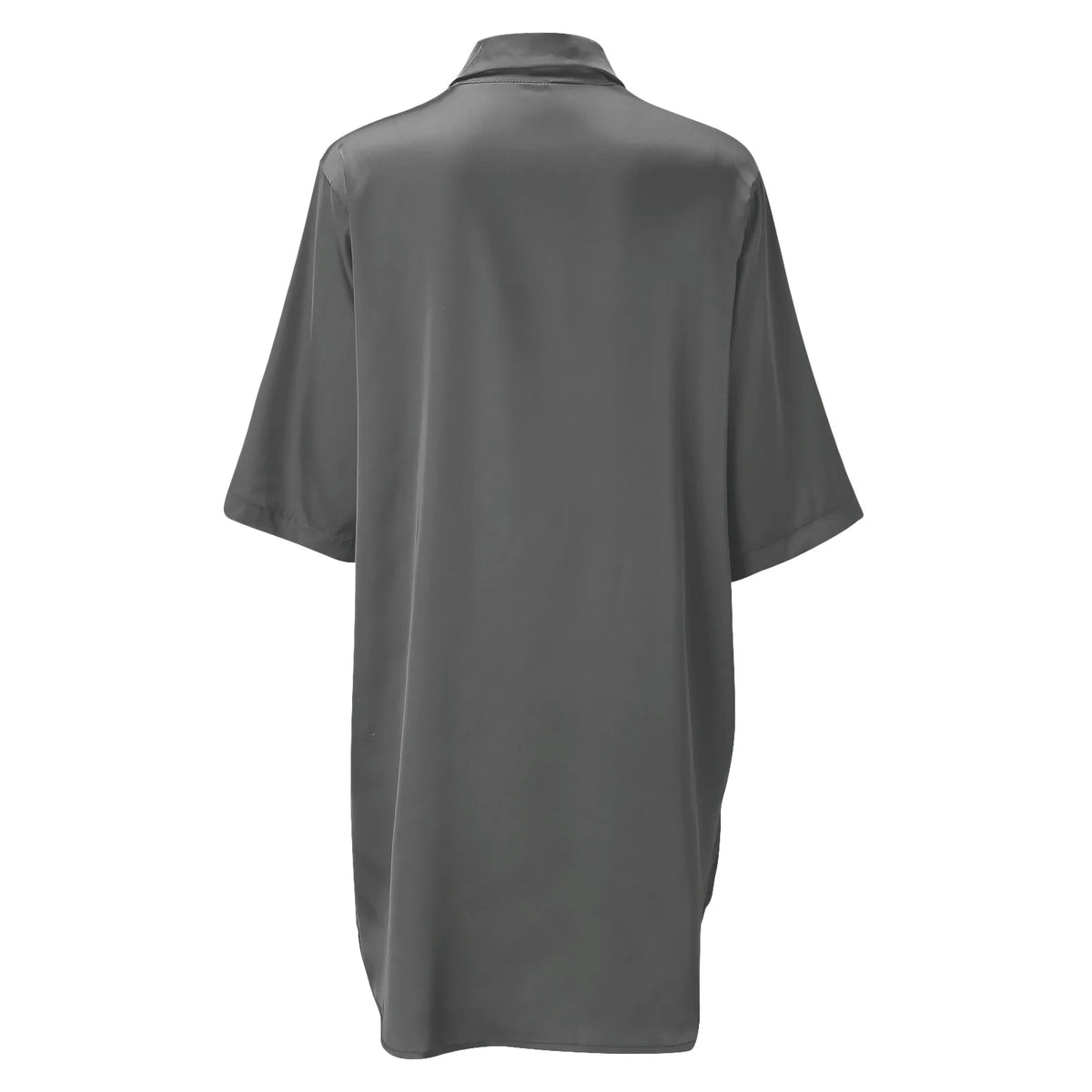 New Women's Solid Color Silky Comfortable Soft Pajamas Sexy Short Sleeve Nightshirt Smooth & Skin-Friendly Home Sleepwear Lounge