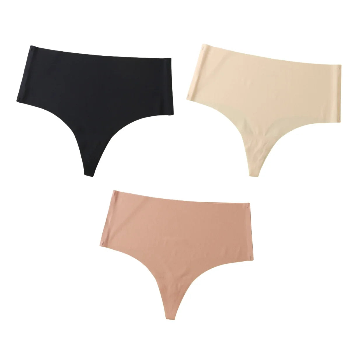 3Pcs/Set G-string Women Thongs High Waist Panties Female Underpants Soft Panty Sexy Lingerie Comfy Seamless Underwear