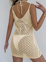 Women's Dress Women's Sexy Hollow Woven Suspender Skirt Hand Crochet Splicing Beach Bikini Smock Long Dresses for Women
