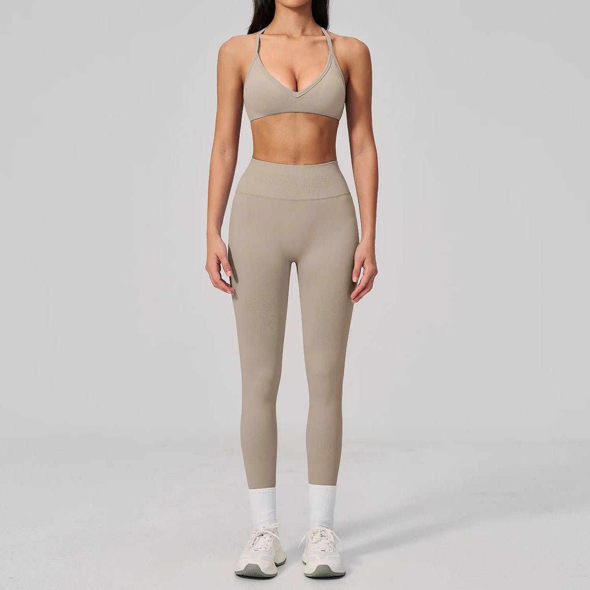 Breathable Quick Drying Yoga Set for Women Beauty Back Sports Bra High Waist Leggings Fitness Suit Outwear Gym Running Tracksuit