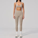 Breathable Quick Drying Yoga Set for Women Beauty Back Sports Bra High Waist Leggings Fitness Suit Outwear Gym Running Tracksuit