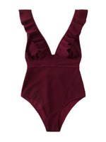 2023 Sexy Solid One Piece Swimsuit Women Push Up Lace Up Bandage Bodysuit Brazilian Deep V Neck Backless Bathing Suit Swimwear