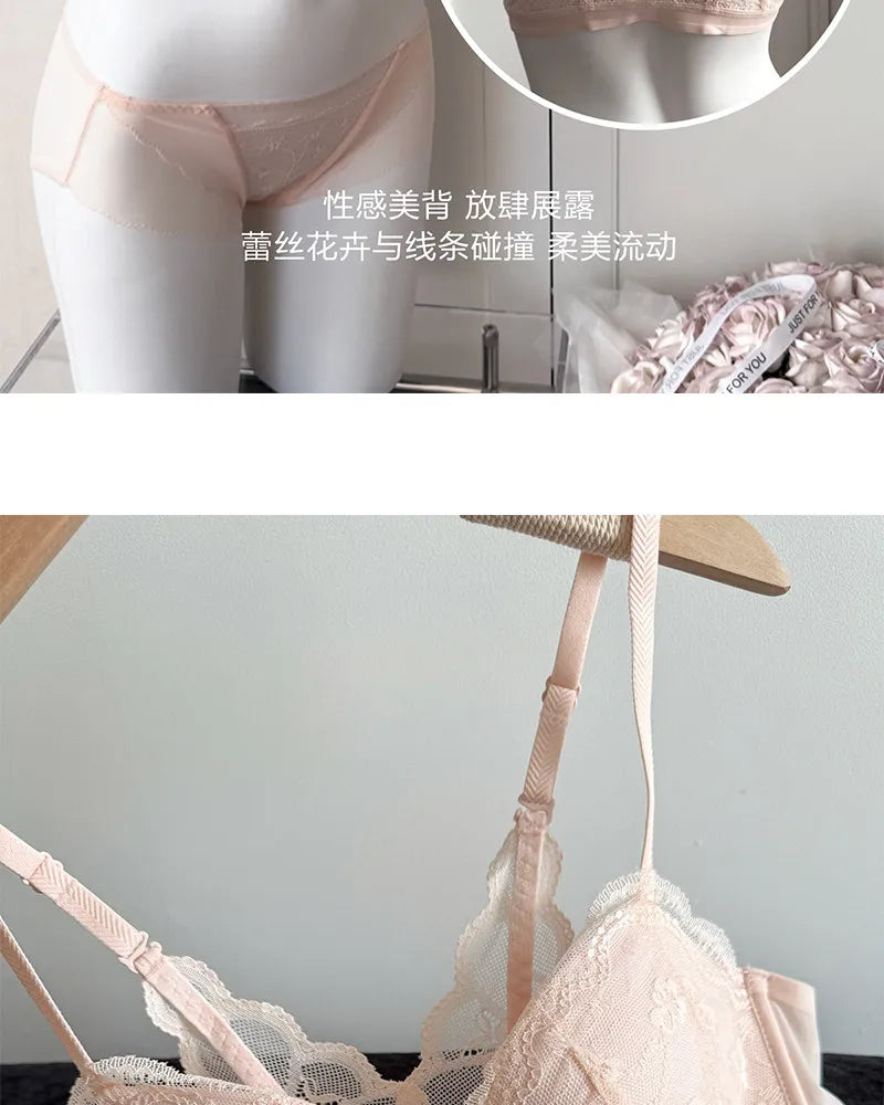 Summer Hot Sale! Front Closure Compression Bra for Small Bust - Sexy Lace Back Push Up Bralette, Lightweight Invisible Comfort