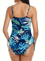 ZTVitality Tankini Set Swimsuit Women's 2024 New Arrival Push Up Padded Bra Bandage Print Swimwear Beachwear Summer Bathing Suit