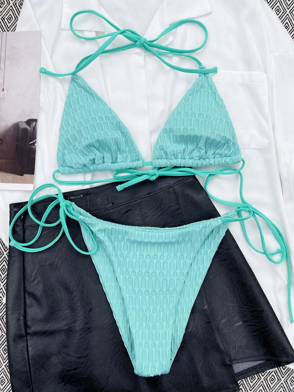 Sexy Extrem Bikini 2026 Women Hot Pink Cut Out Ribbed Push Up Thong Swimsuit Brazilian Bathing Suit Tie Side G String Swimwear