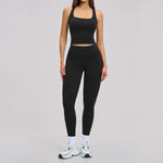 New Yoga Set 2PCS Gym Clothes Workout Outfits Women Long-sleeved T-shirt Sportswear Tracksuits Fitness Sports Vest Gym Leggings