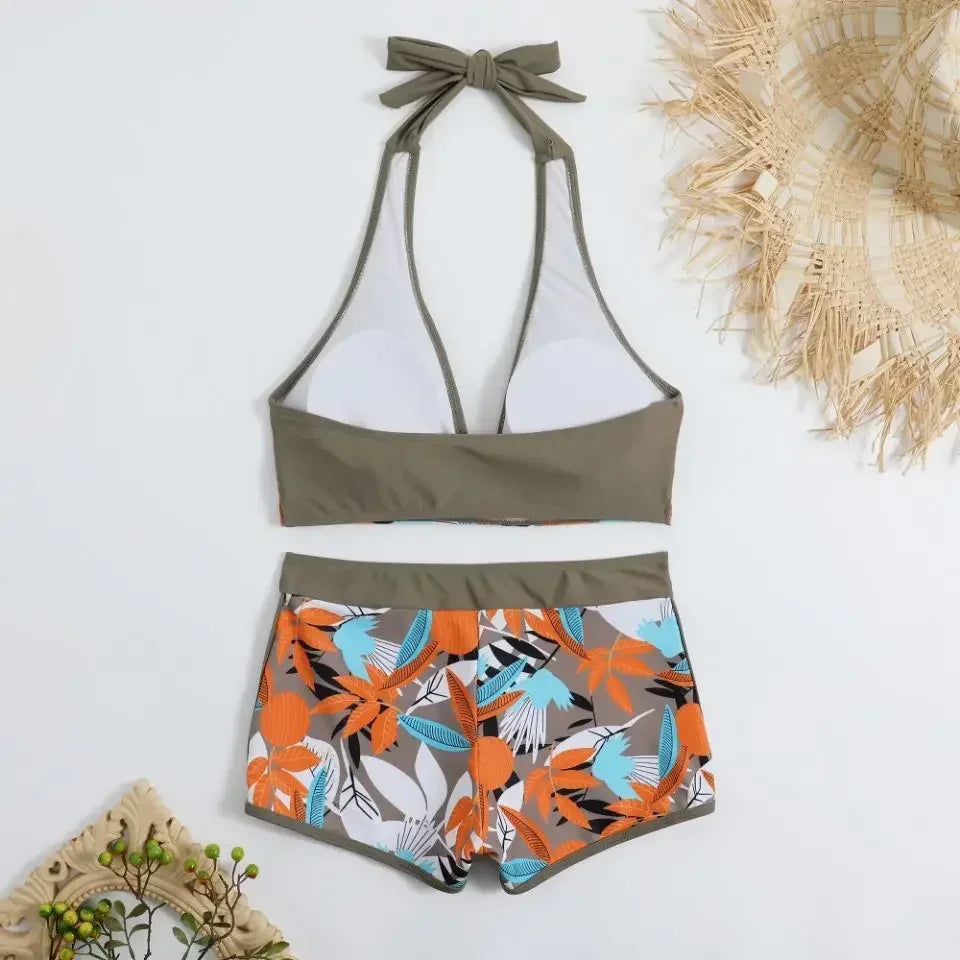 Sexy High Waist Bikini Shorts 2026 Women Swimsuit Two Piece Swimwear Female Bikinis Set Sports Bathing Suits Brazilian Biquini