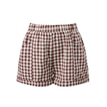 Summer Women's Loose Plaid Shorts Elastic Waist Wide Leg Shorts with Pockets Daily Lounge Casual Going Out Short Pants