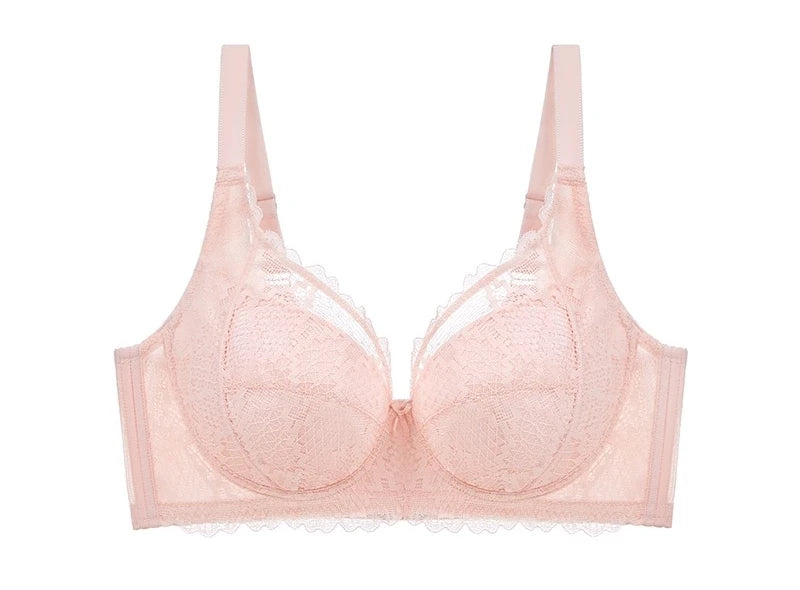 Large Size Bra for Women Full Cup Minimizer Bra Side Control Anti-Sag Lace Shapewear Underwear Sexy Support Plus Size Bra