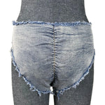 DEKA Women Denim Chain Bikini Set Jeans Cross Swimsuit Decoration High Waist Super Short Pants Swimwear Two-Pieces Bathing Suits