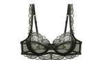 MOYISU Pure Desire Lace Bra Set Women Sexy Anti-Sag Push Up Bralette Sheer Underwear for Big/Small Chest Comfort Support