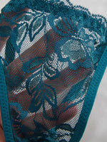 3-Pack Sexy Lace Women's Panties Adjustable Waistband Semi-Transparent Sexy Floral Lace Women's Sexy Lingerie Underwear