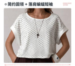 Summer Back Hollow Out Yoga T Shirts Women Polka Dot Print Short Sleeve Loose Sports Cover Up Breathable Training Fitness Tops