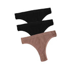 3Pcs/Set Seamless Panties Women Low Waist Briefs Soft Underwear Solid Color Sexy Lingerie Female Underpants Stretch Panty