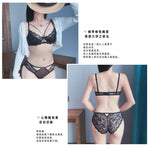 Sexy Lace Bra Set Large Breasts Ultra Thin Full Coverage Push Up Effect Big Cup Supporr Detachable Straps Pure Sensual Underwear