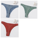 3Pcs/Set Women Brazilian Panties Low-Rise Thong Comfort T-back Underwear Sexy Lingerie High-Stretch Ｇ-string Multi Color M-XL
