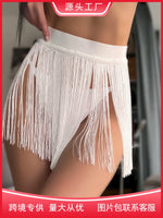 Summer Tassel Dress Women Bathing Suit Clothes for Beach Swimsuit Fringed Skirt Bikini Bust Overskirt Solid Swimwear Cover Ups