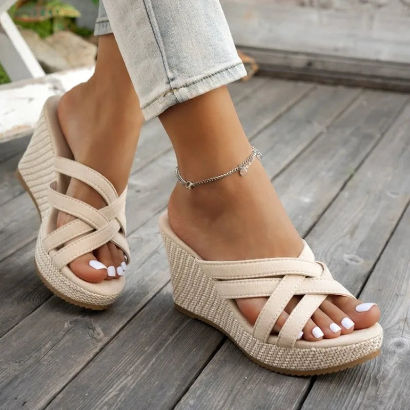 New Women Fashion Wedge Sandals Casual Platform Sandals Trend Thick Sole High Heel Shoes for Women