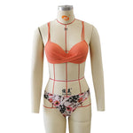 2025 Three Pieces Bikini Set Cover Up Swimwear Women Swimsuit Print Long Sleeve Push Up Bathing Suit Beachwear Swimming Biquini