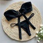 Holiday Black Swimwear Metal Starfish Bandeau Bikini Mini Micro Thong Sexy Swimsuit Women 2026 Bathing Suit Bikinis Sets Mujer