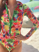 2026 New One Piece Printed Swimsuit Bikini Long Sleeved Swimsuit Bikini Set High Waist Bikinis Swimwear Beach Swimsuit Swimwear