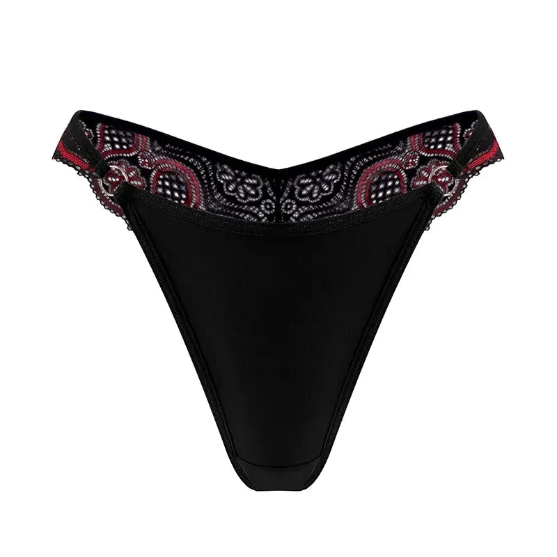 5pcs/Set Low Waist Multi-color Sexy Lace Women's Panties Floral Elegant Sexy Lingerie Breathable Comfort Lady Briefs Underwear