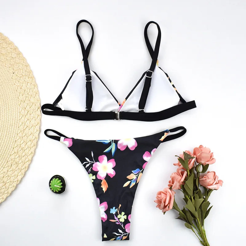 New Micro Bikinis Push Up Women Swimsuits Sexy Swimwear Brazilian Bikini Set Halter Biquini Patchwork Swimsuit Summer Beachwear