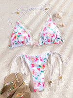 Miyouj Glitter Fabric Bikinis 2026 Sexy Bikini Set Folds Swimsuit Female Halter Bathing Suit Women Swimwear New Beachwear