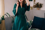 Kimono Bathrobe Gown Female Robe Set Satin Sleepwear Casual Nightgown Bridal Wedding Gift Sexy Nightwear Intimate Lingerie