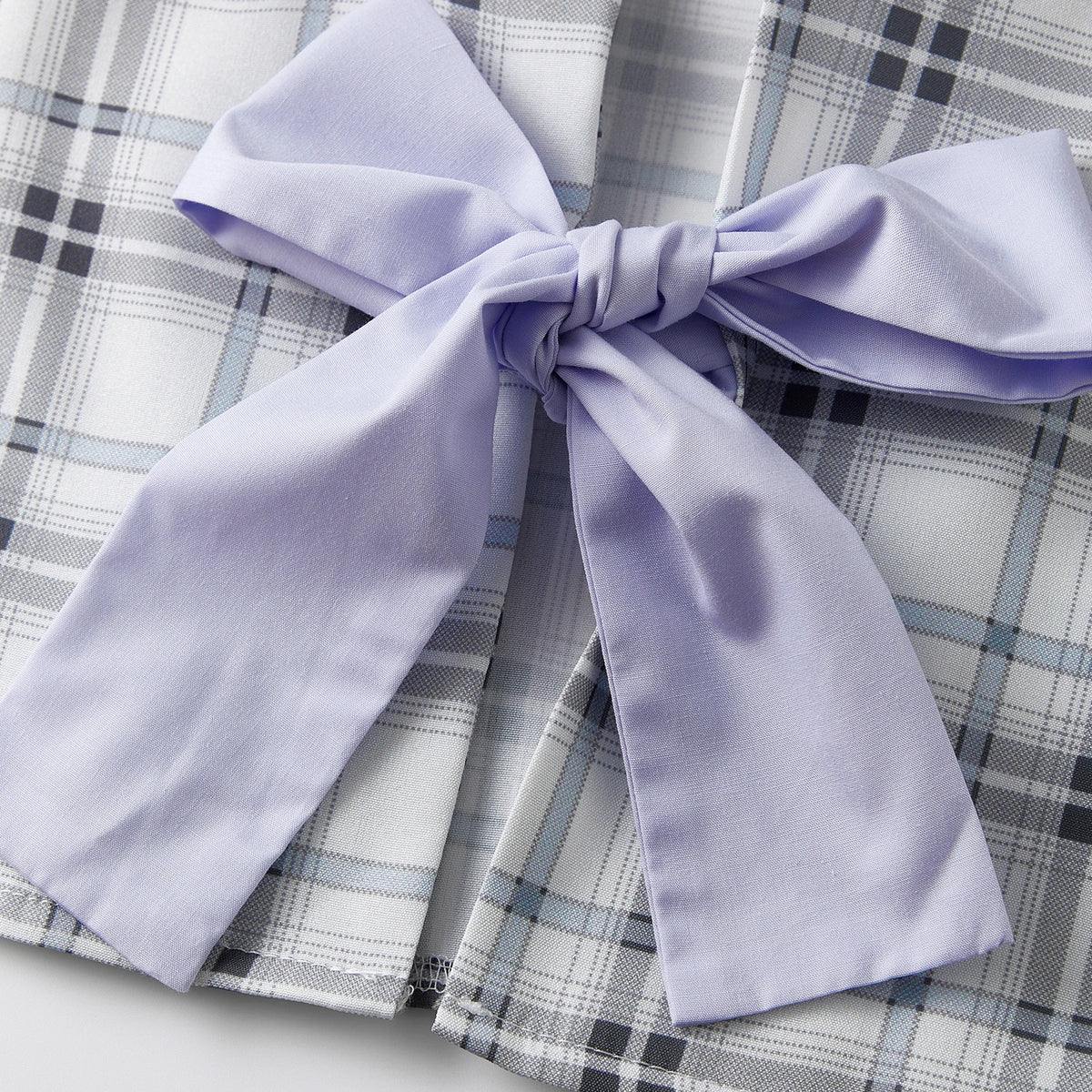 Women Sleepwear Long Sleeve Bow Tie Front Plaid Tops with Elastic Waist Pants Loose Fall Winter 2 Pieces Pajamas Sets