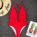 Sexy Deep V Neck Wrap Around Female Swimwear One Piece Swimsuit Women Backless Monokini High Leg Cut Bathing Suit Swim Beachwear