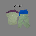 DFTLF 2 Pieces Women Yoga Set Slim Short Sleeve Top High Waist Leggings Seamless Workout Gym Fitness Quick Dry Sportswear Suit
