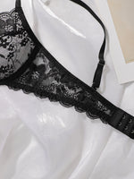 Women's New Product Red Lace With Steel Ring Lingerie Sexy Daily Thin Brassiere Pull Up Solid Color Underwear MR2690