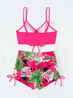 Drawstring Front Shorts Bikinis 2024 High Waist Swimsuit Women Swimwear Female Bathers Bathing Swimming Swim Suit Beachwear