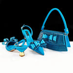doershow New Italian Shoe and Bag Set New 2025 Women Shoes and Bag Set In Italy orange Italian Shoes with Matching Bag HVB1-1