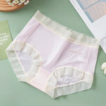 Plus Size M-3XL Underpants Summer One-piece Underwear Ice Silk Seamless Women's Panties Sexy High Waist Breathable Thin Briefs