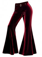 spring and autumn versatile wide-leg pants with metal decoration large size gold velvet wide-leg pants casual pants