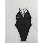 S - XXL 5 Colors V Neck Mesh Sheer Women Swimwear One Piece Swimsuit Female High Leg Cut Monokini Bather Bathing Suit Swim V6168