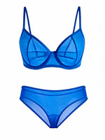 Sexy Ultra-Thin Fully Transparent Alluring Lingerie with Underwire, No Padding, Beautiful Back Bra, Hot Girl Push-Up Bra Set