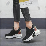 High Quality Femme Bling Sequin Woman Sneakers Chunky Platform CasualHeight Increase Zapatillas Mujer wedges shoes 2019