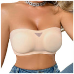 Women's Sexy Strapless Push Up Bra Padded Seamless Invisible Wireless Bandeau Bra Women Beauty Back Anti Slip Off Shoulder Bras