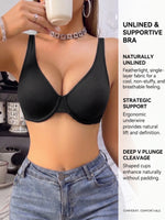 Solid Full Cup Women Bra Underwire Support No Padding Adjustable Wide Strap Everyday Comfort Lingerie