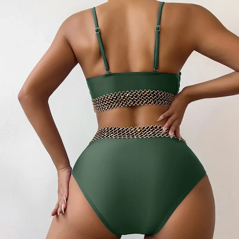 Sexy High Waist Bikini Black 2026 Women Swimsuit Two Pieces Swimwear Female Bikinis Set Purple Bathing Suits Brazilian Biquini