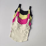 Women's fitness sports vest, camisole, beautiful back, running, shock-absorbing, gathering and slimming, naked feeling, worn ext