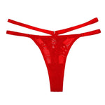 1pcs 2025 New Style Lady Thongs Low Rise Sexy Women G-string Red Party Erotic Sexy Lingerie Solid Breathable Female Underpants