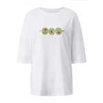 Women Oversized Short Sleeve T-shirt Sparkle Shell Embroidery Loose Shirts Summer Daily Casual Baggy Tops