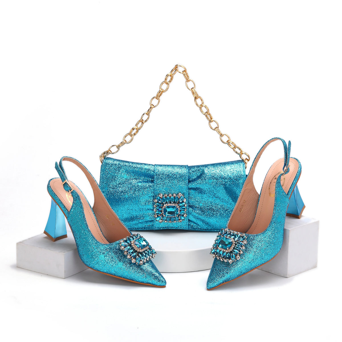 Doershow hot selling Shoes and Bags To Match Set Italy Party Pumps Italian Matching Shoe and Bag Set for Party! 1-10